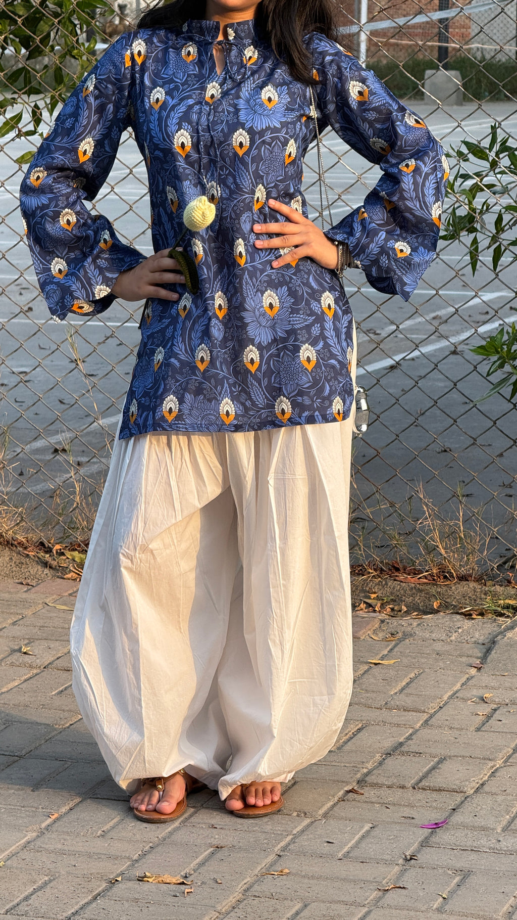 Navy Muse Kurti Set