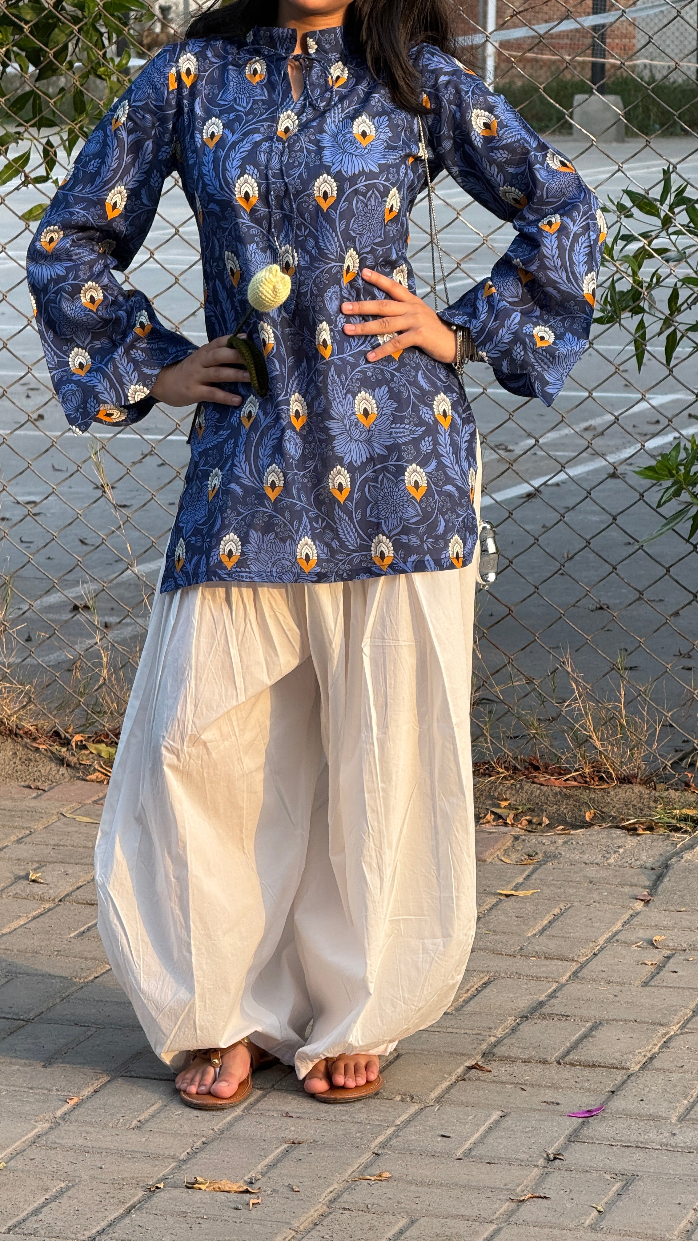 Navy Muse Kurti Set