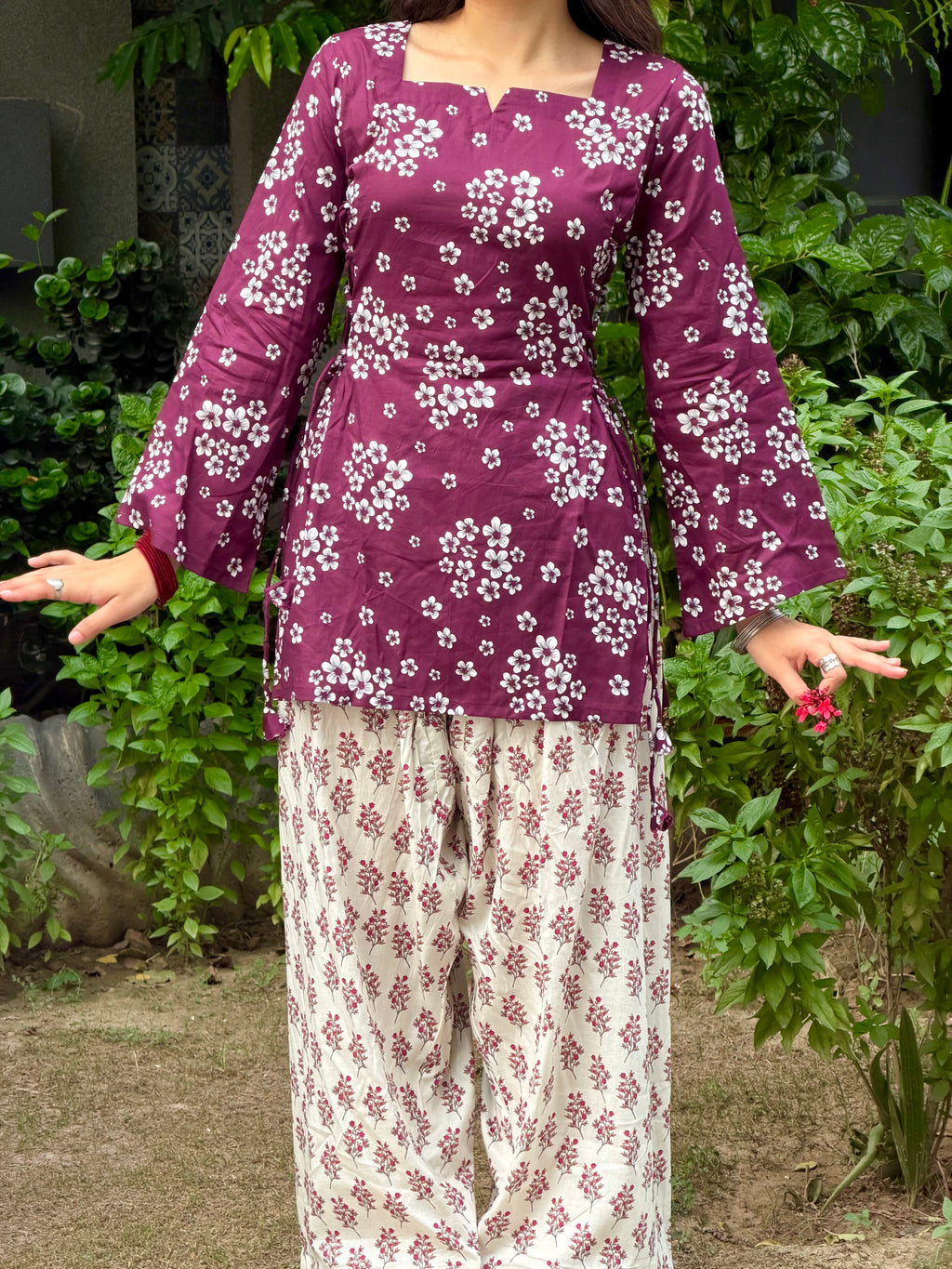 Bellflower Side Corset Set
