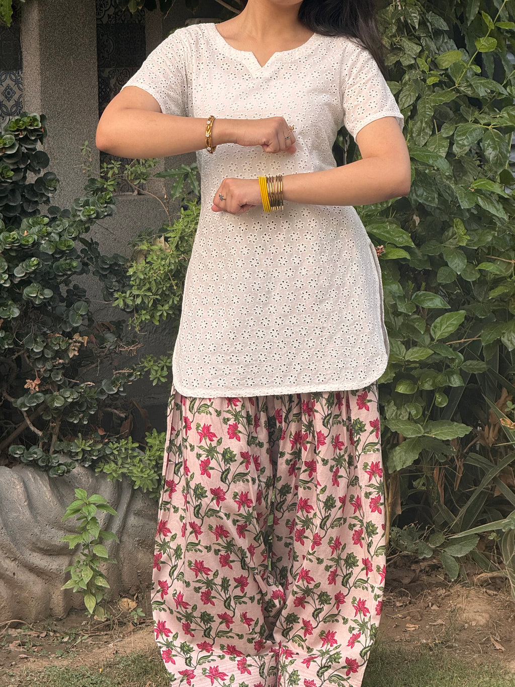 Pink Floral Shalwar