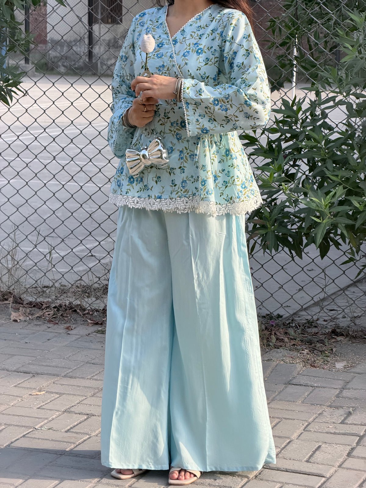 Skyla Wrap Top