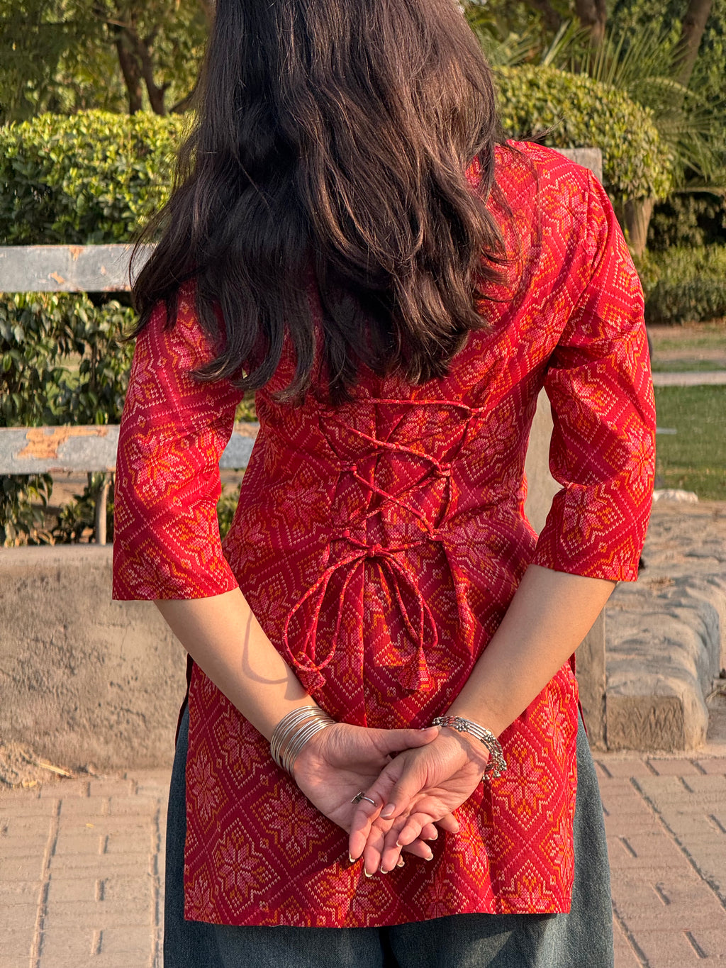 Ajrak Corset kurti