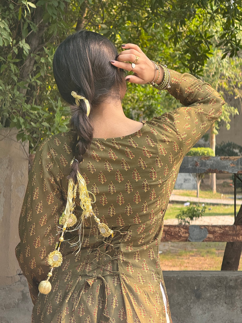 Olive convertible kurti
