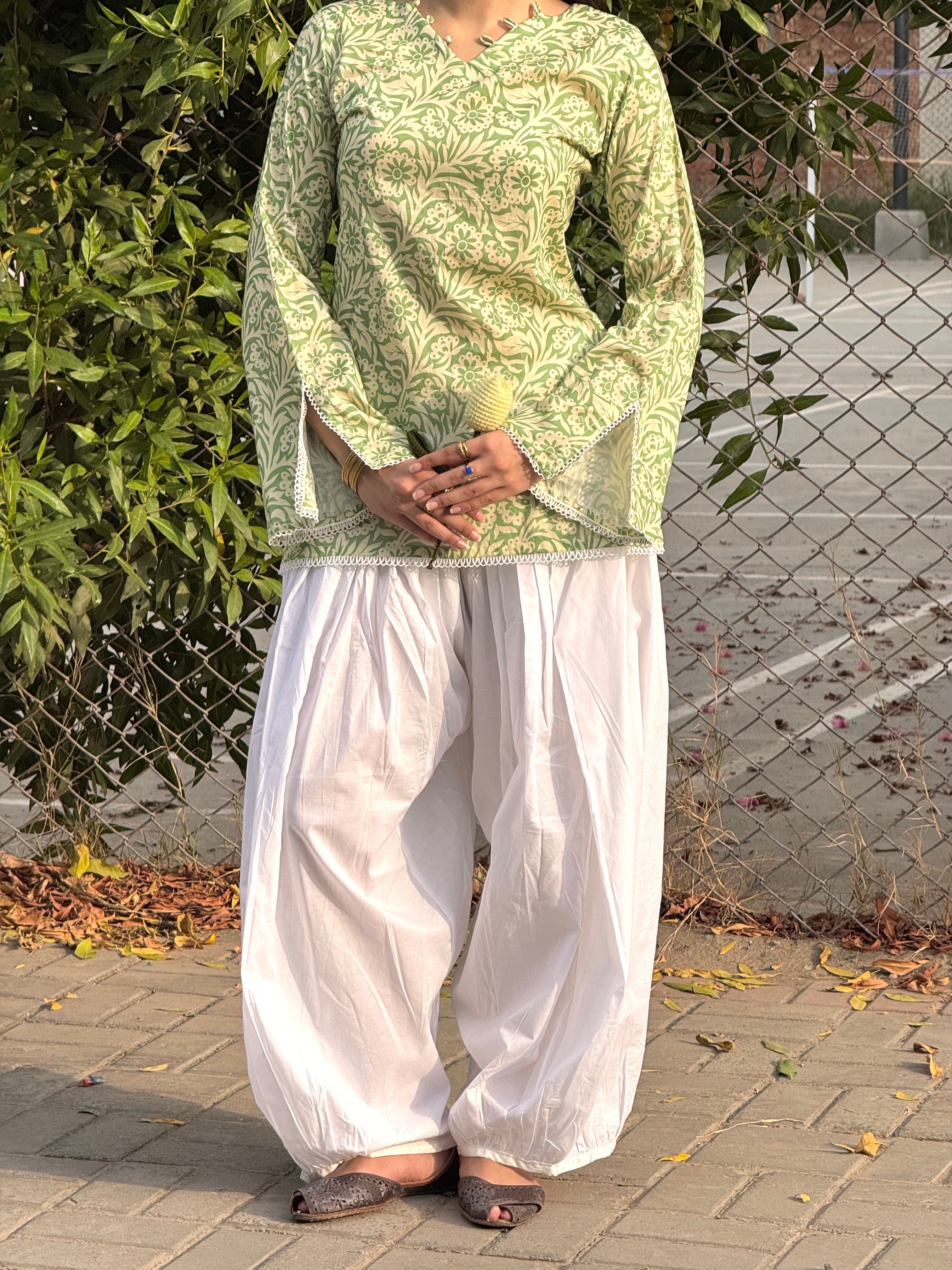 Soft Sage Kurti Set