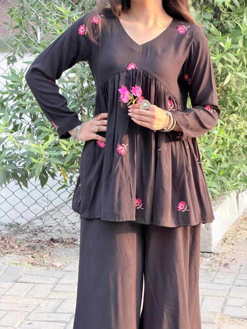 Black Blush Peplum
