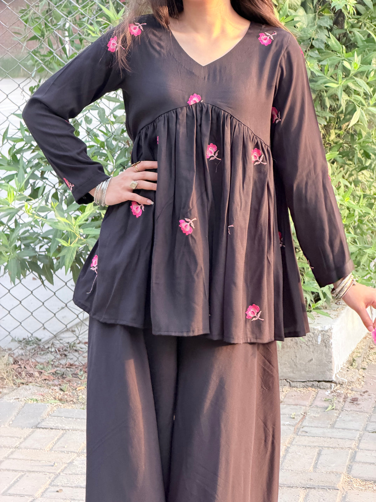 Black Blush Peplum