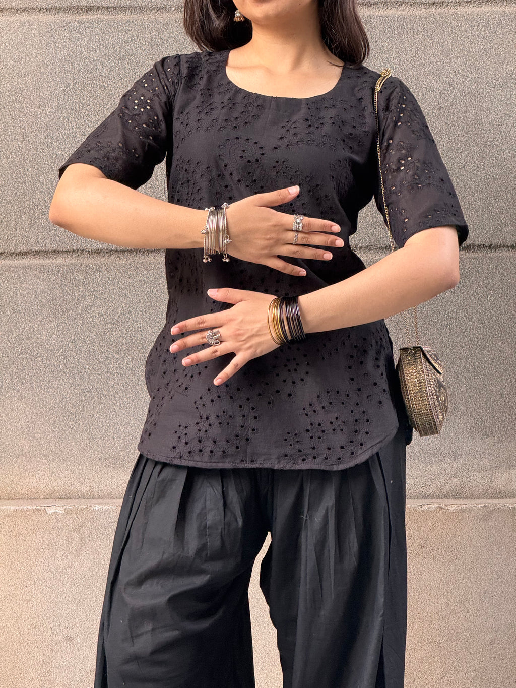 Siyah chicken kari kurti
