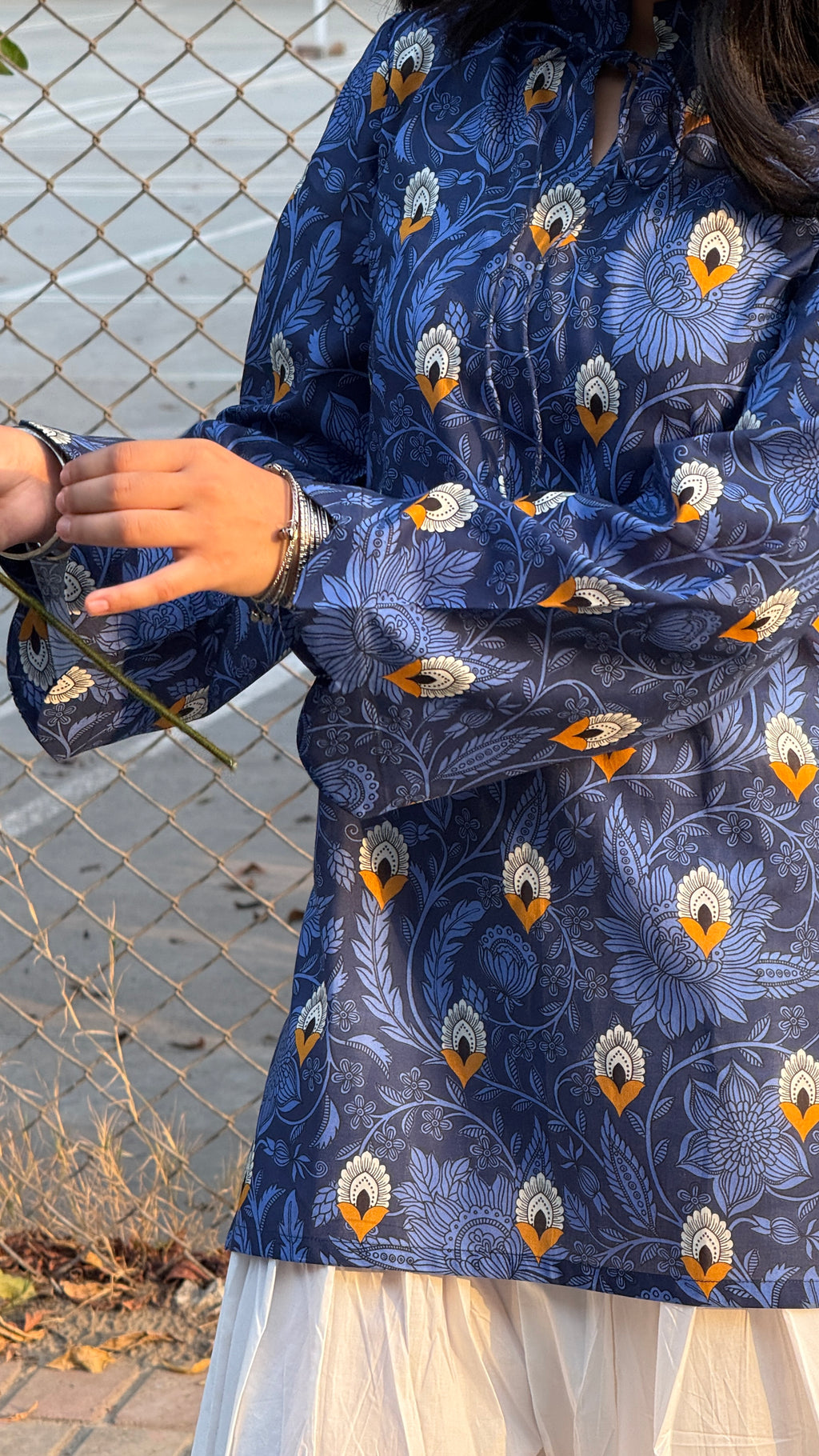 Navy Muse Kurti Set