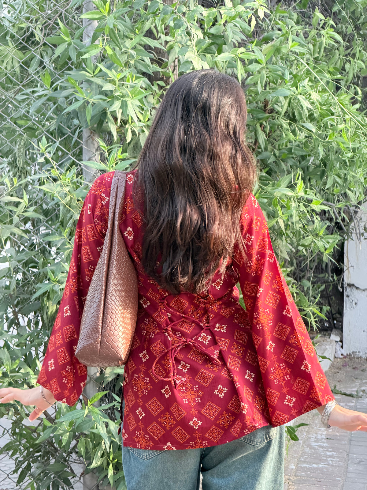 Ajrak Corset Kurti