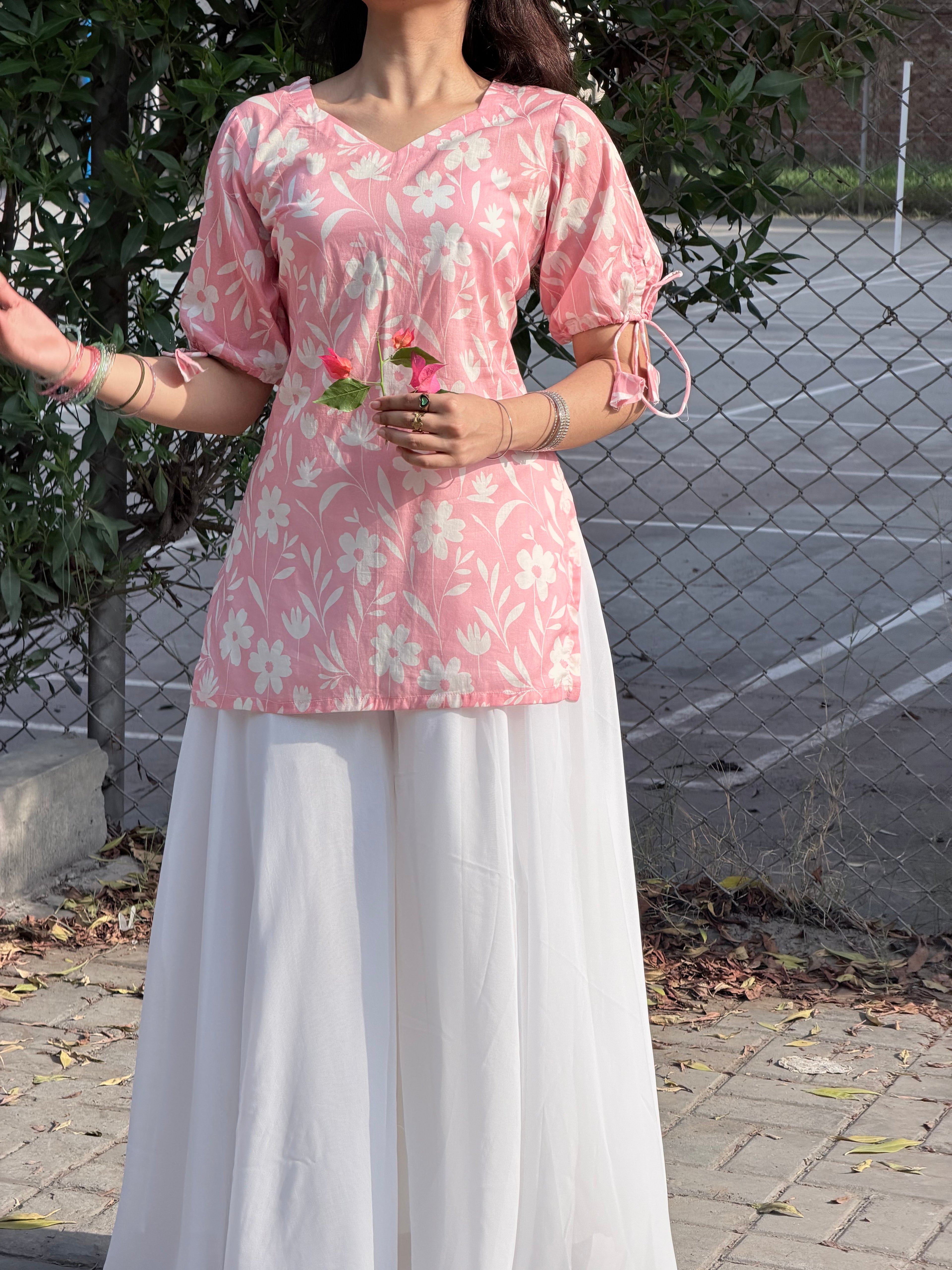 Pink Aura short Kurti