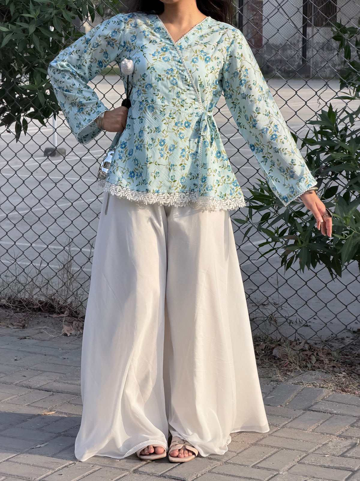 Skyla Wrap Top