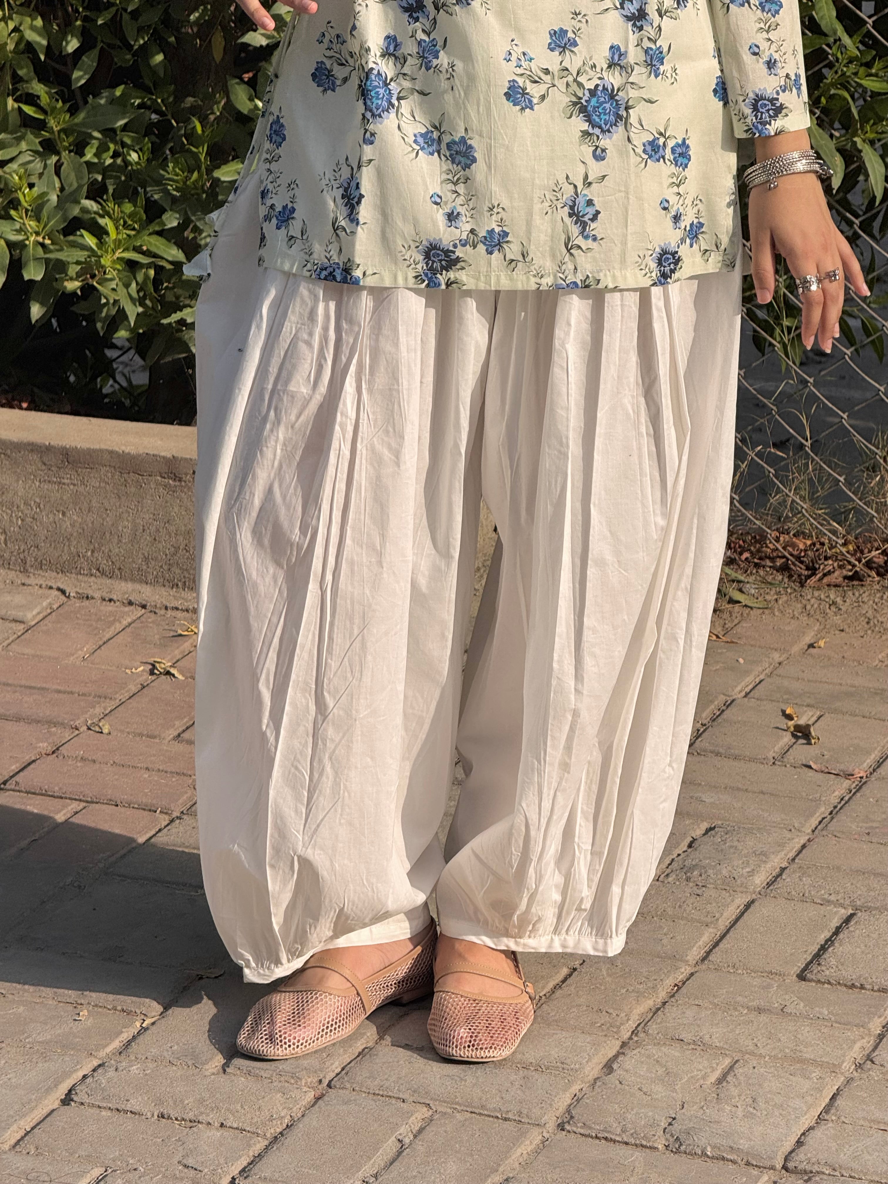 Ivory Side Corset kurti Set