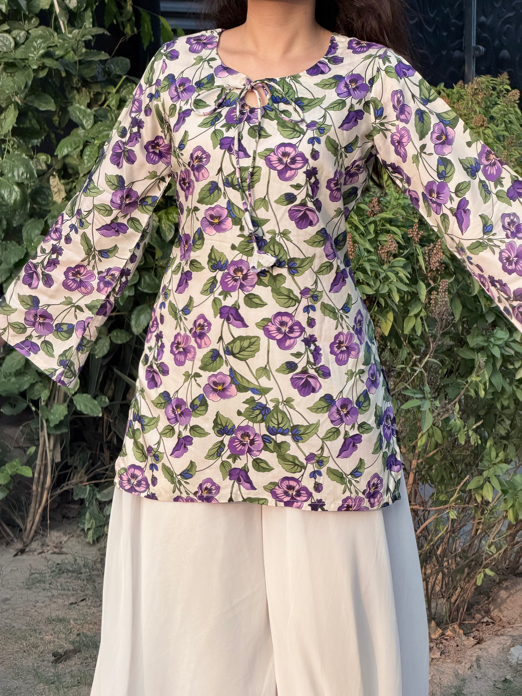 Lilac Short kurti