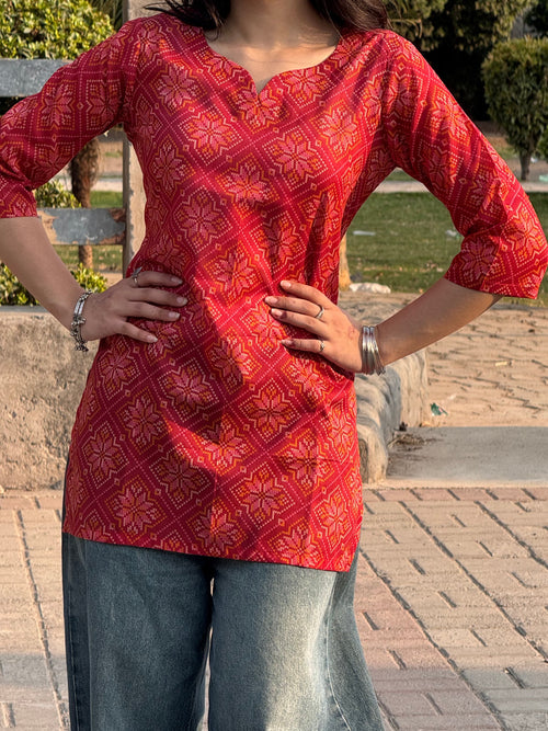 Ajrak Corset kurti