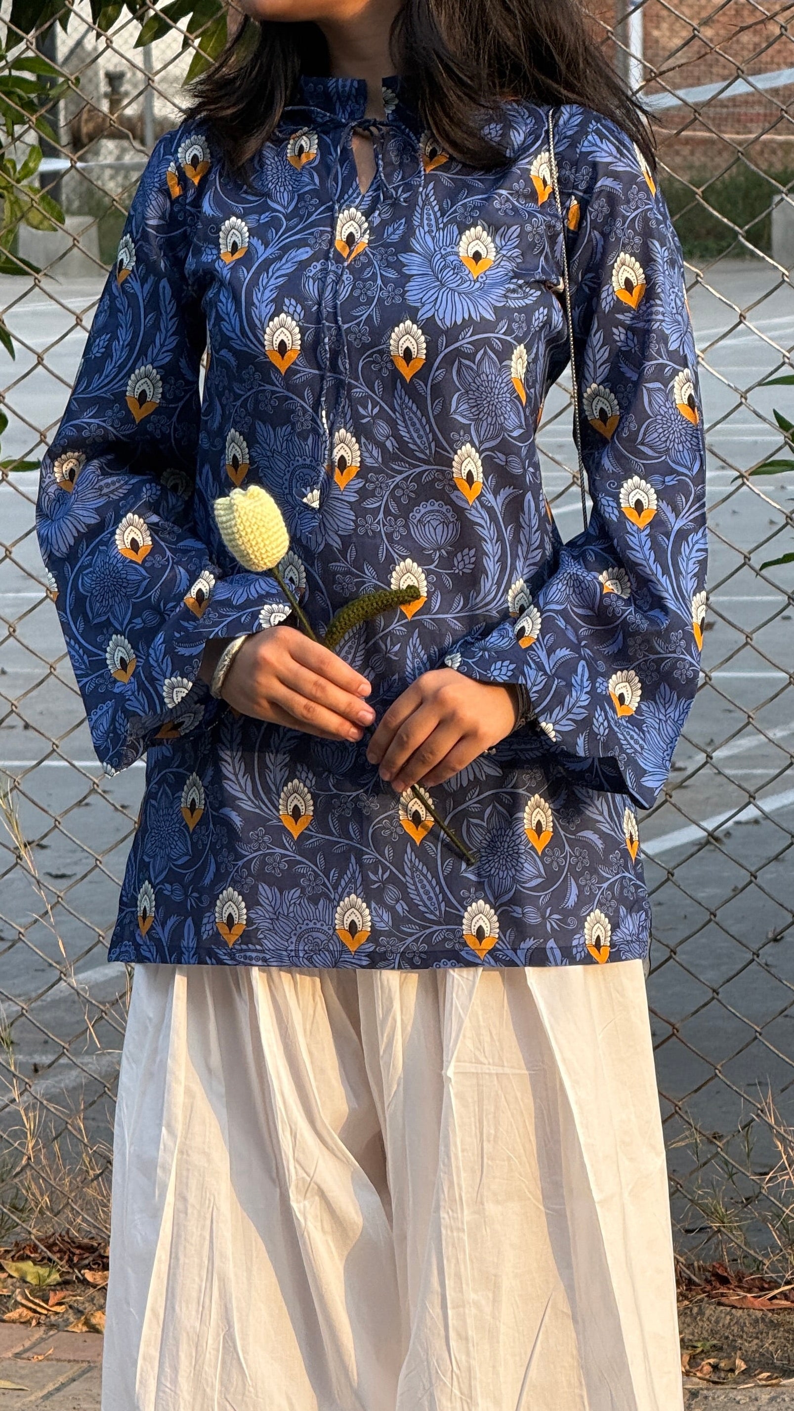 Navy Muse Kurti Set