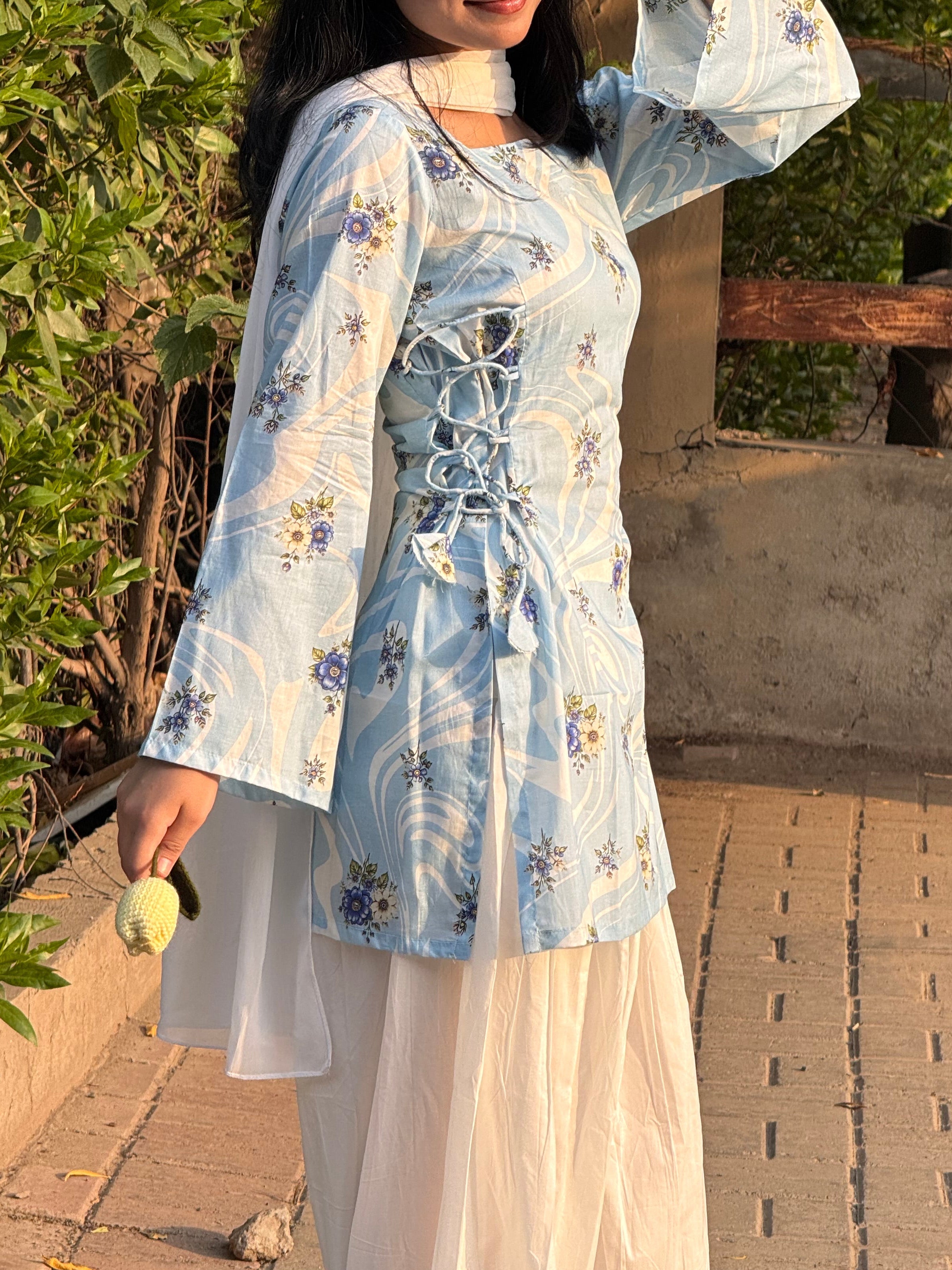 Neelum Side Corset Kurti