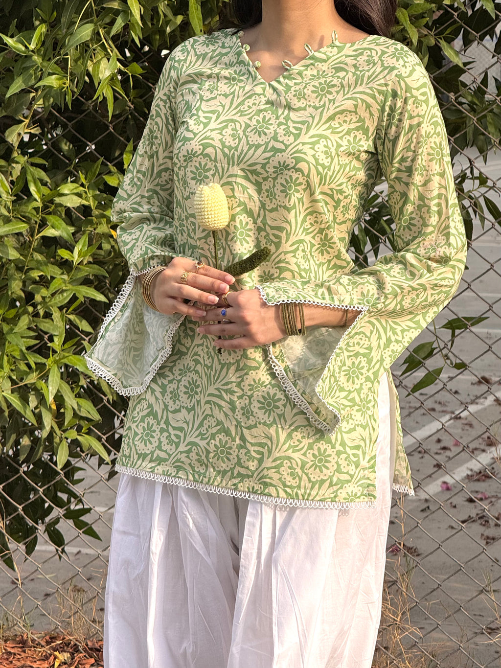 Soft Sage Kurti