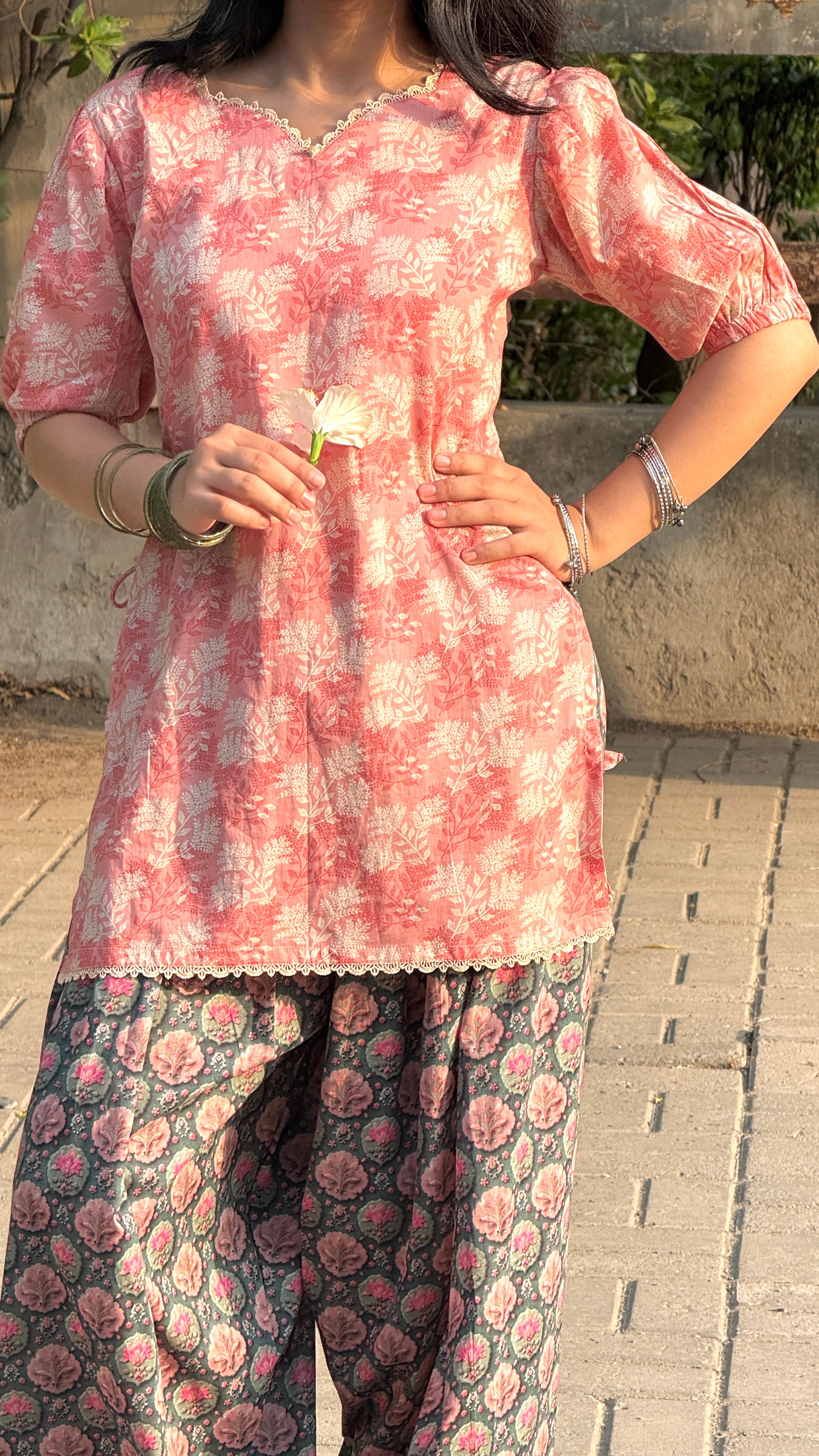 Green Bliss kurti Set