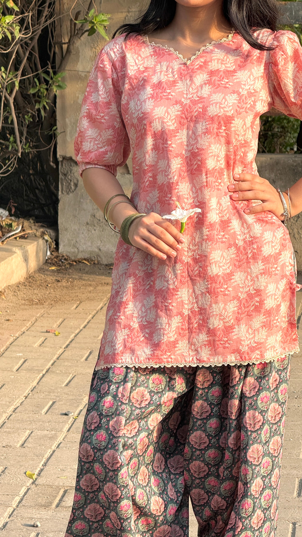 Green Bliss kurti Set