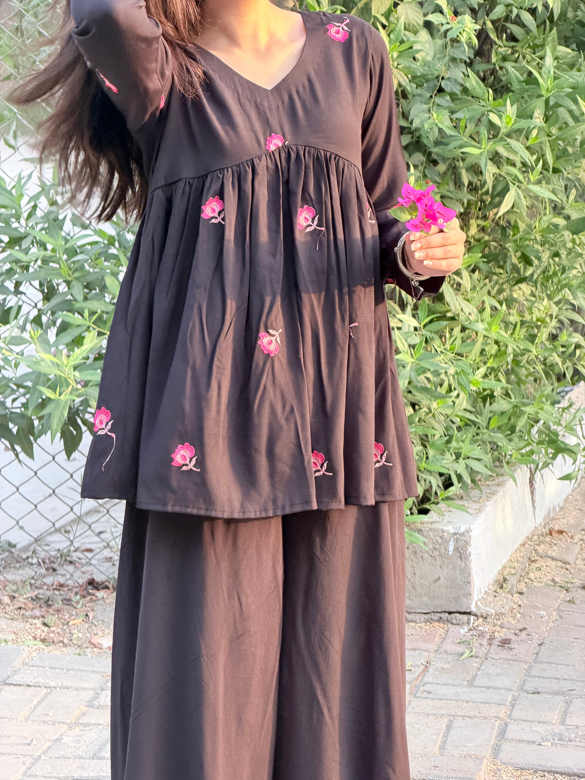 Black Blush Peplum