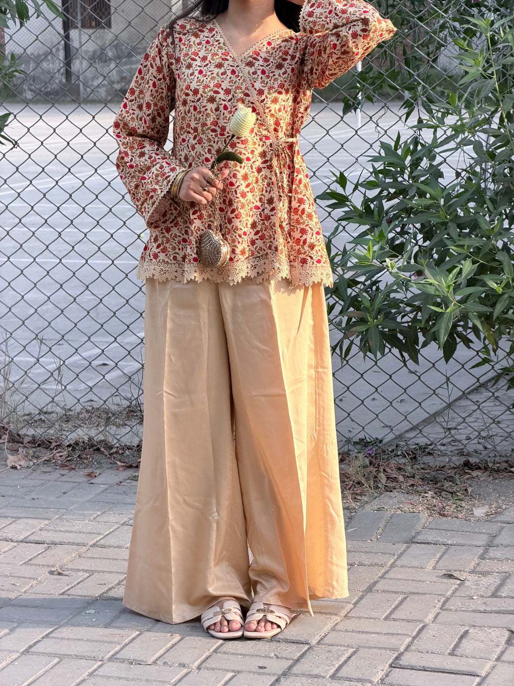 Autumn Muse Wrap Kurti