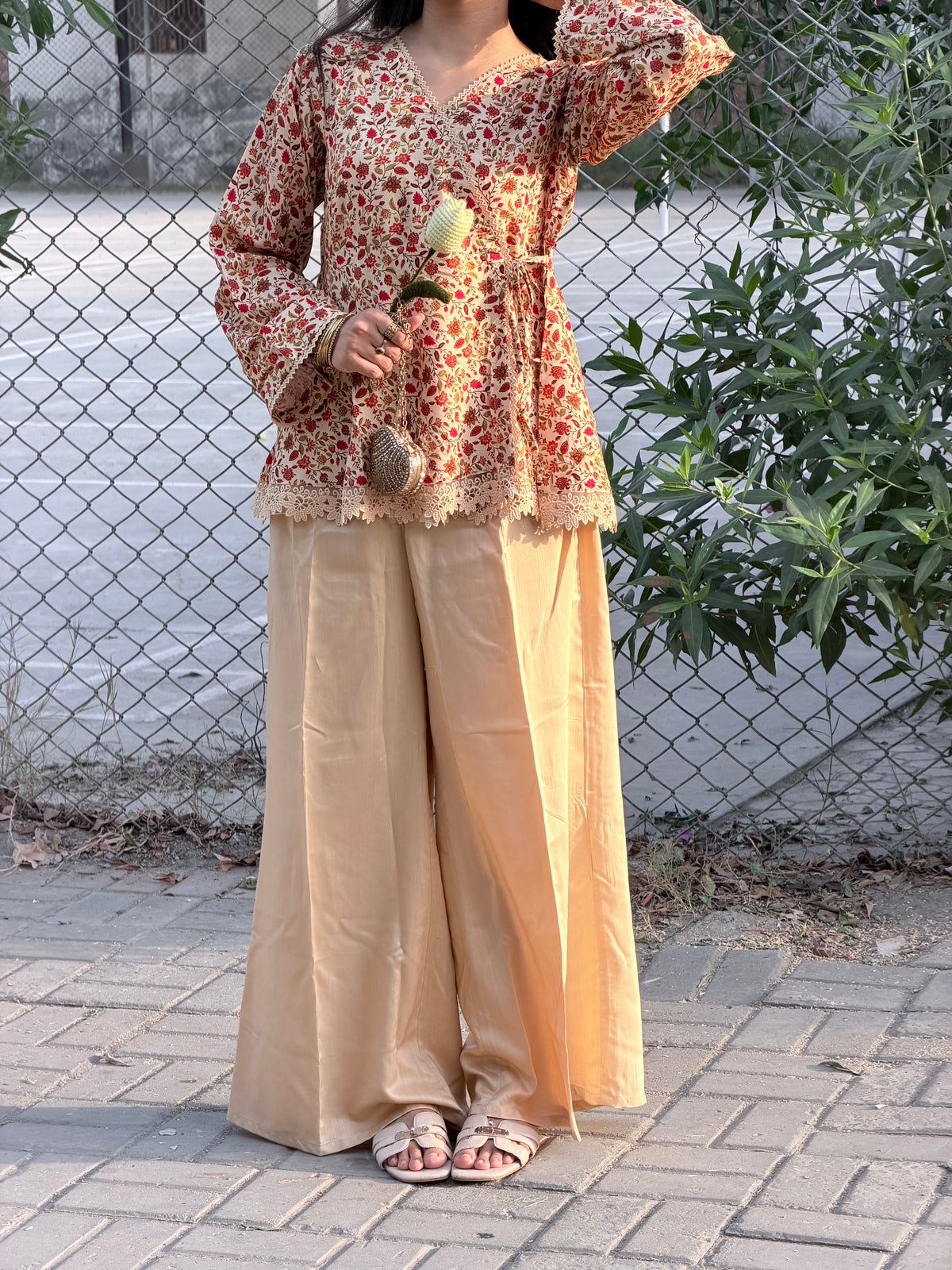 Autumn Muse Wrap Kurti
