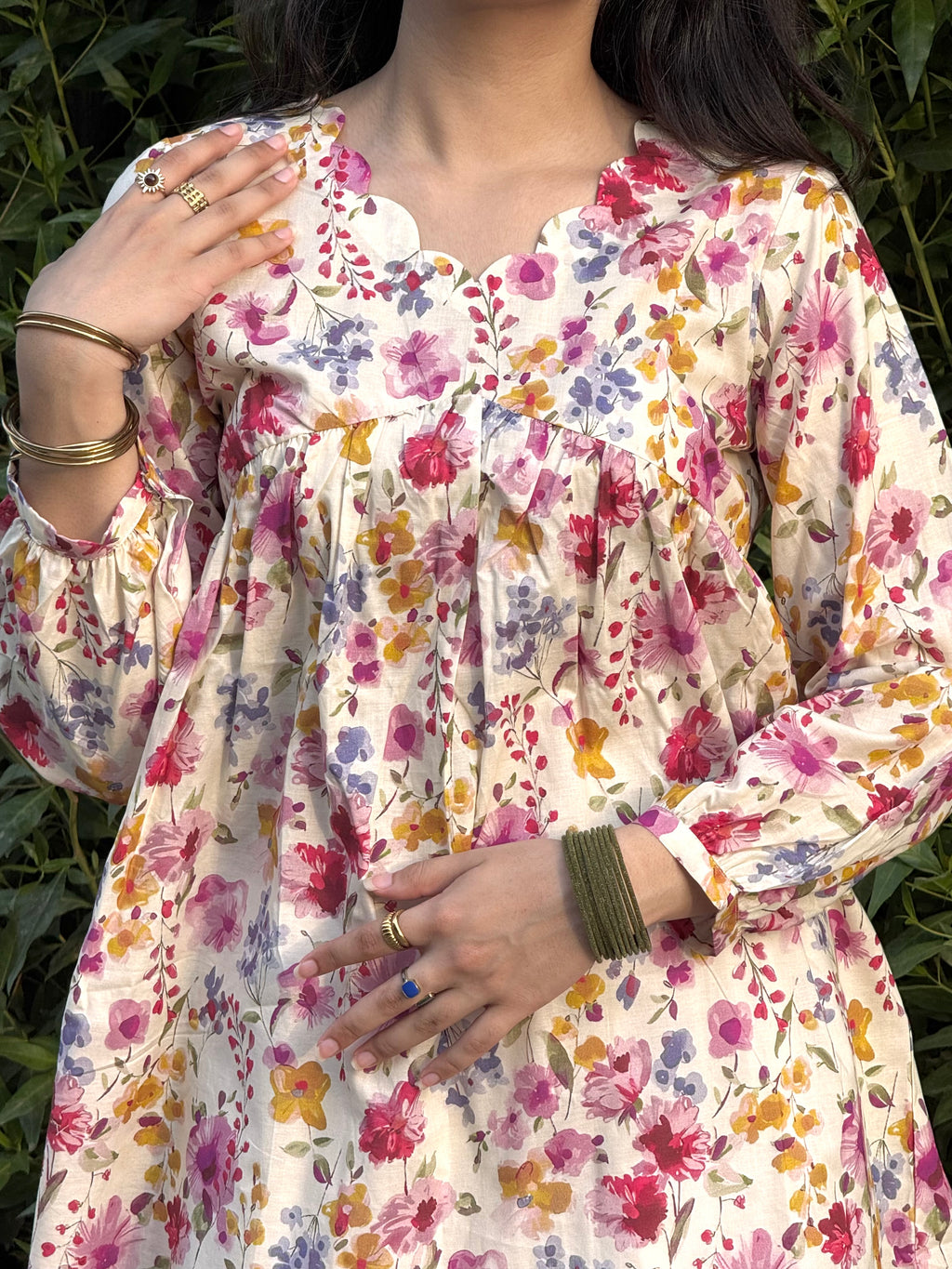 Floral Swan Peplum