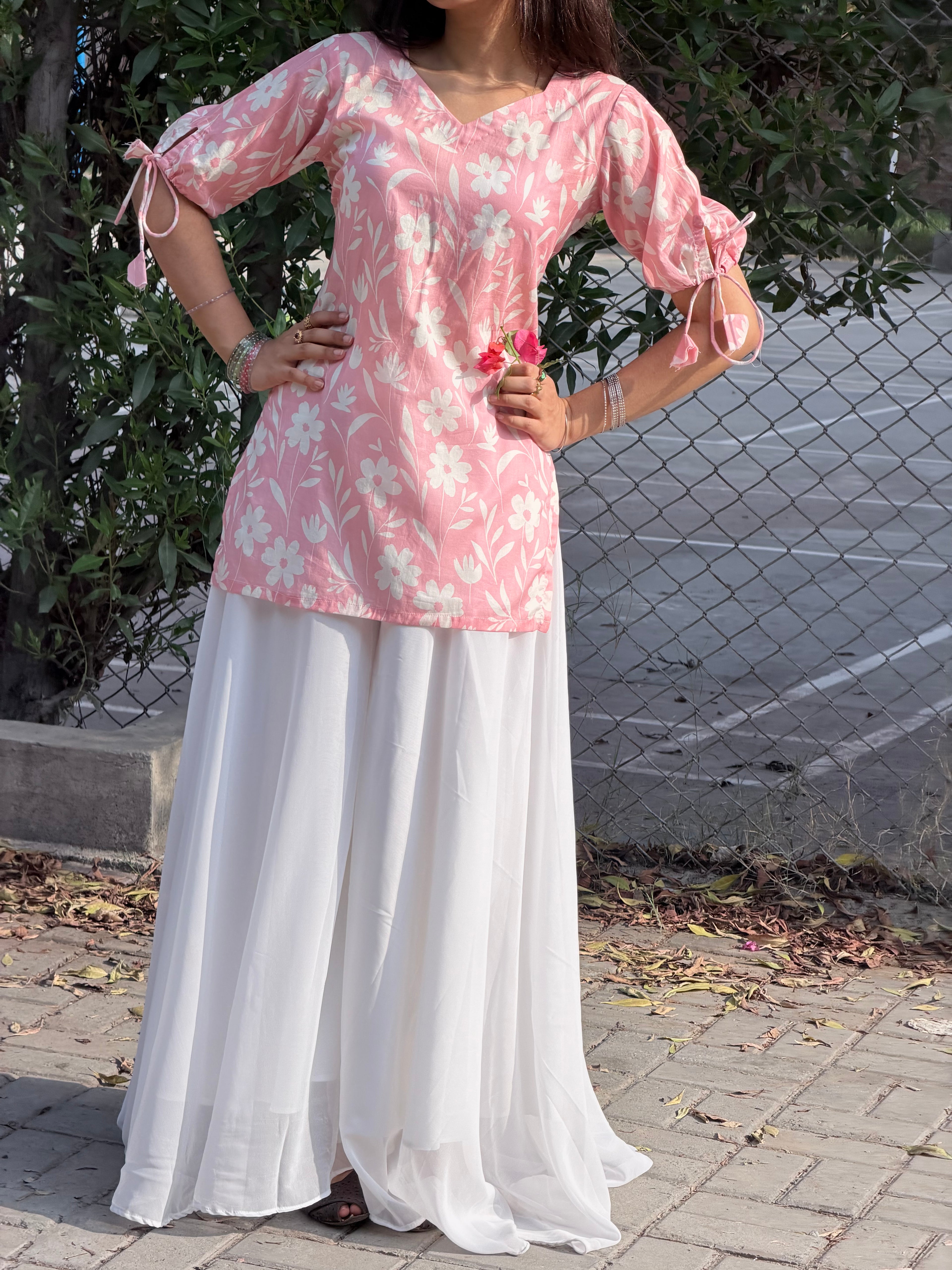 Pink Aura short Kurti