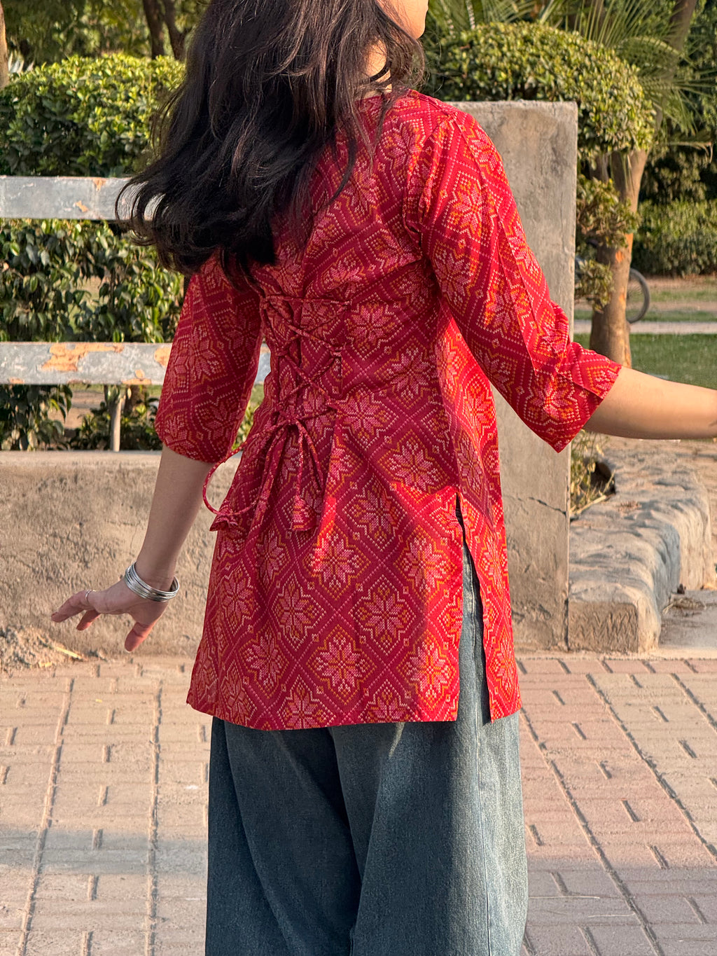 Ajrak Corset kurti