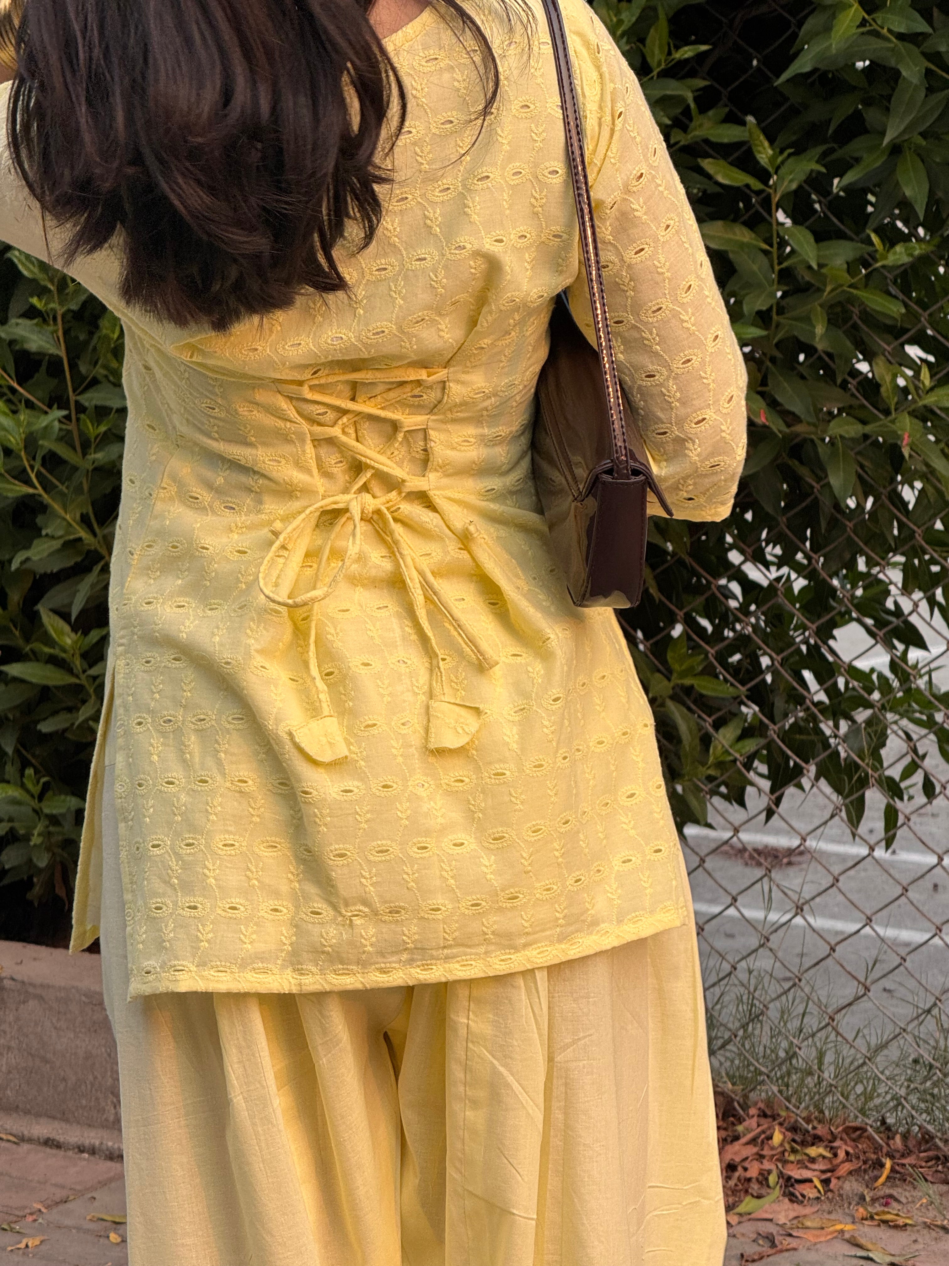 Butter yellow chicken kari kurti