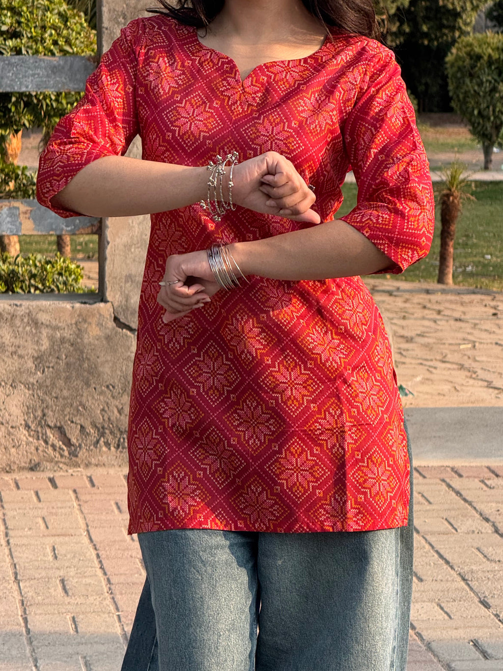 Ajrak Corset kurti