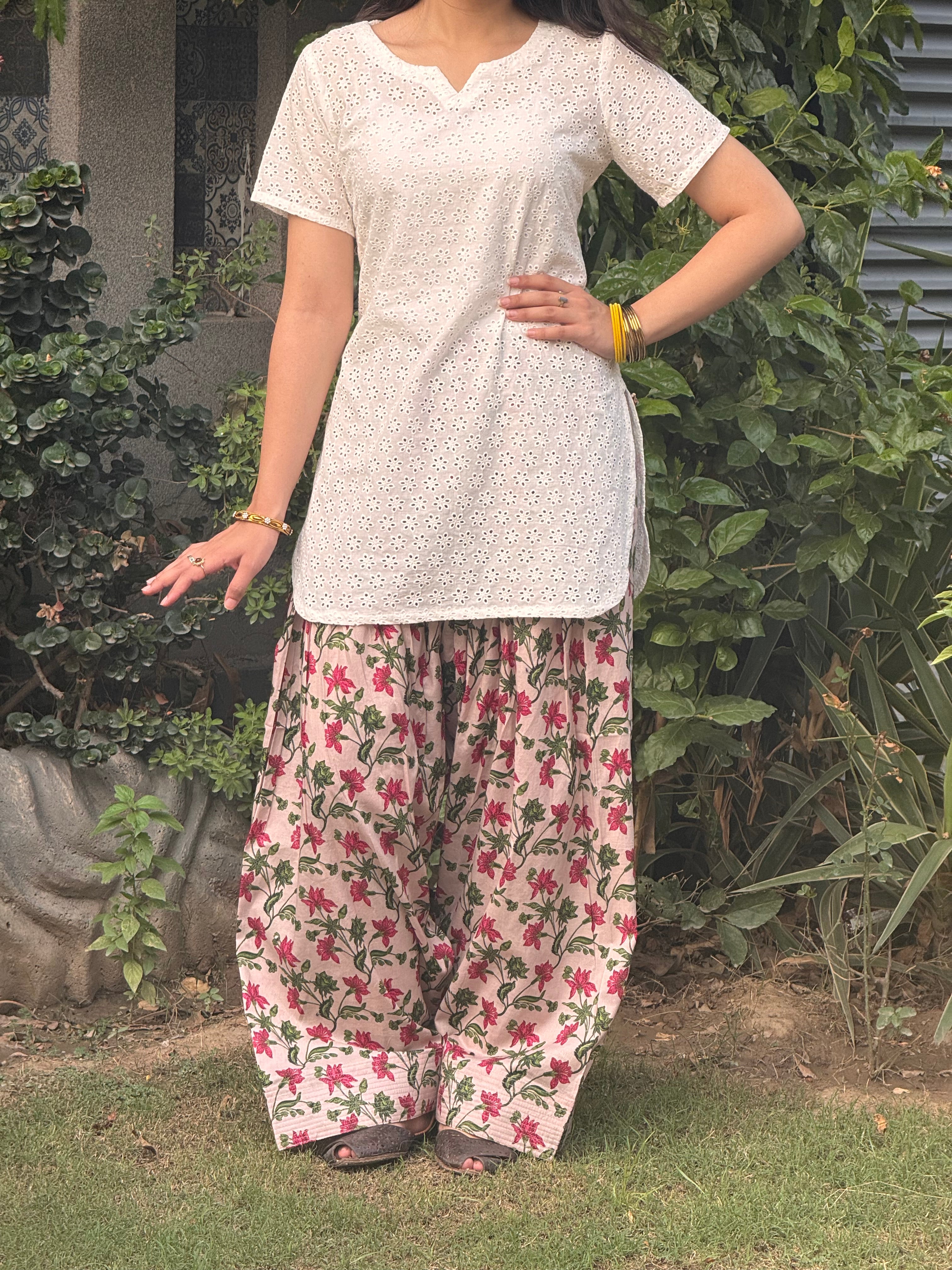 Pink Floral Shalwar