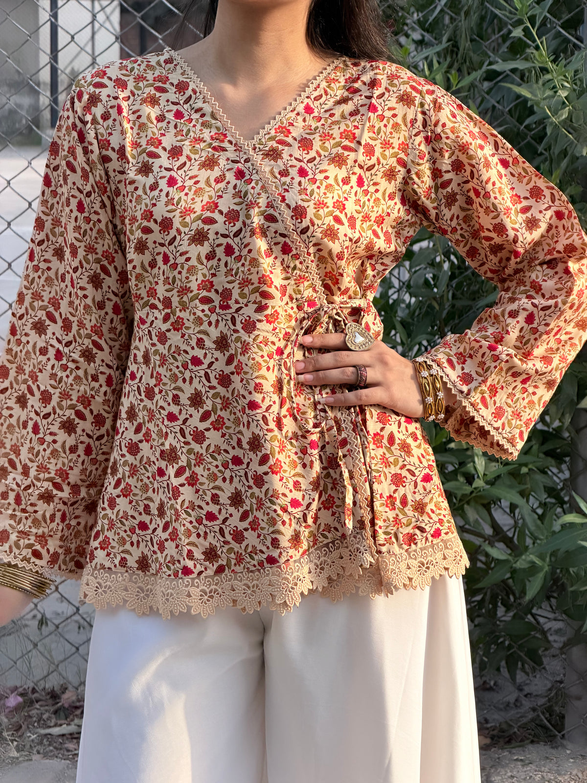 Autumn Muse Wrap Kurti