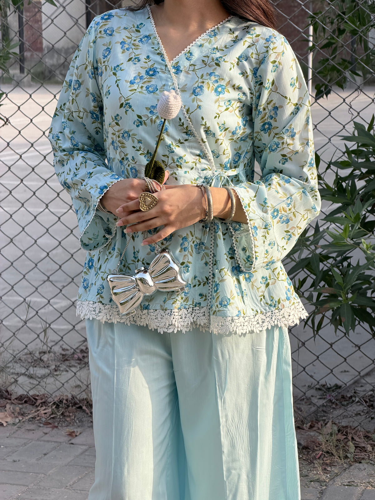 Skyla Wrap Top