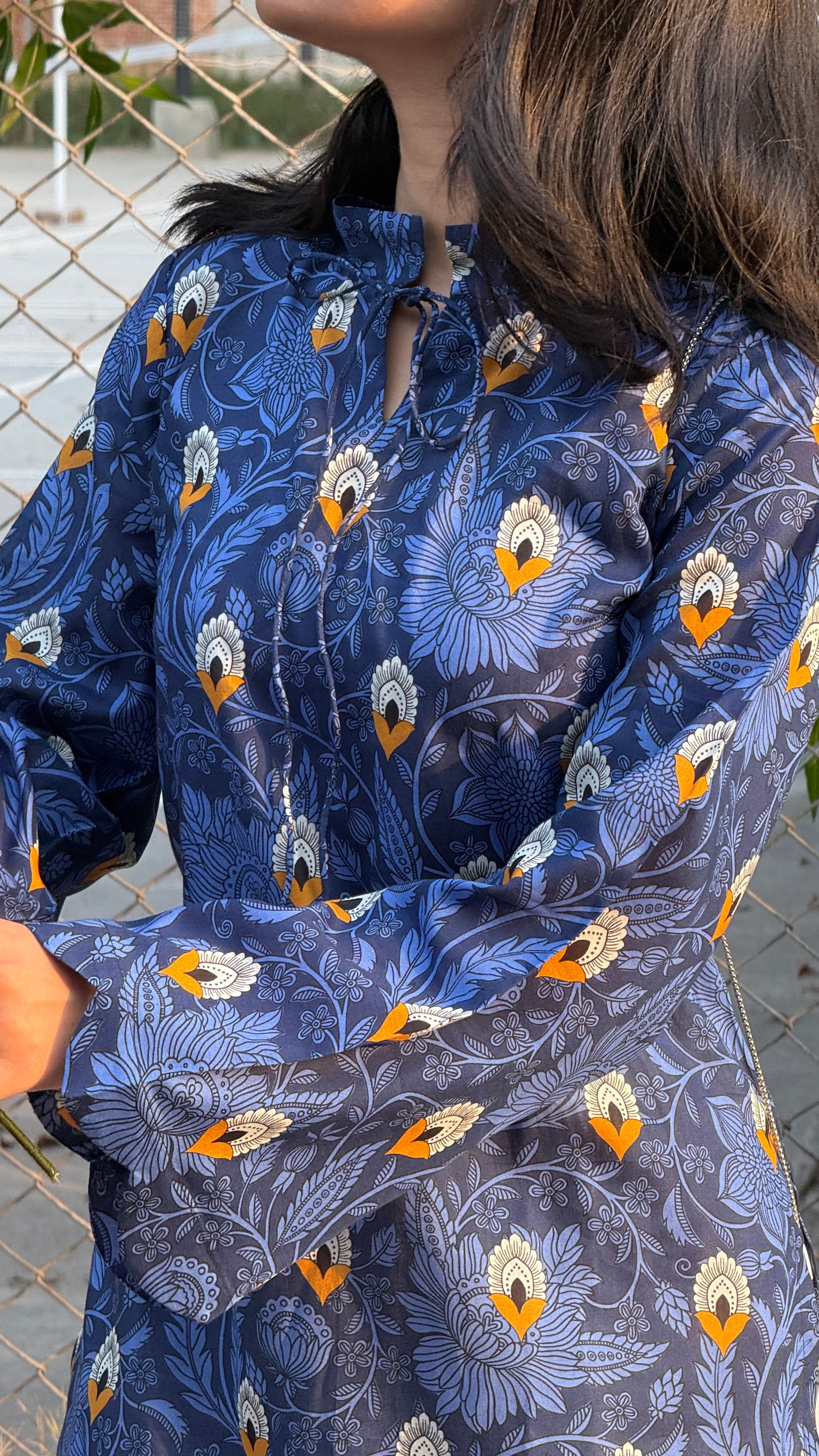 Navy Muse Kurti Set