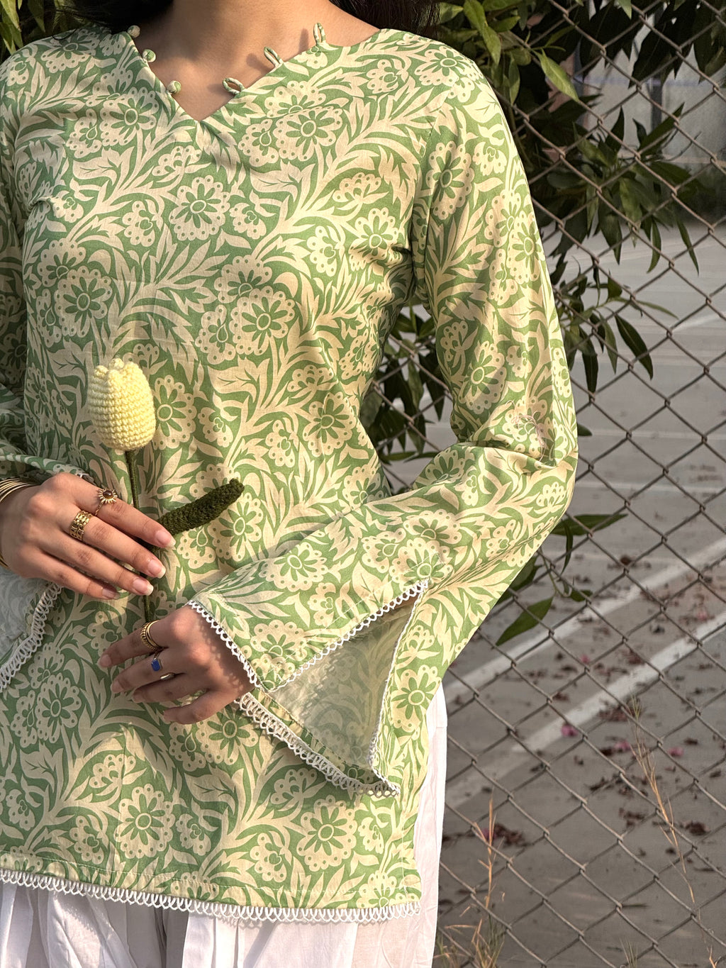 Soft Sage Kurti