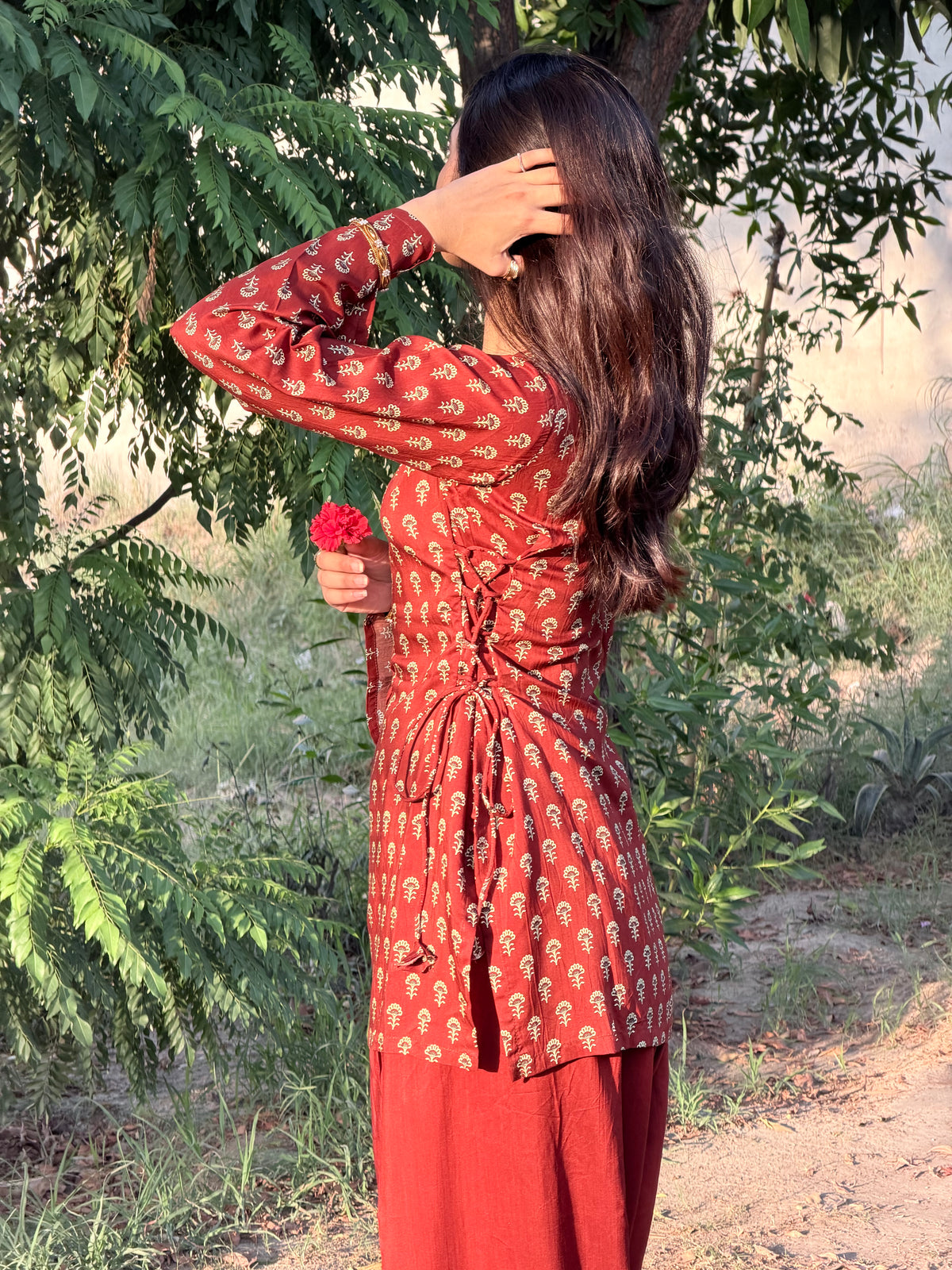 Ruby Rust Side Coset Suit