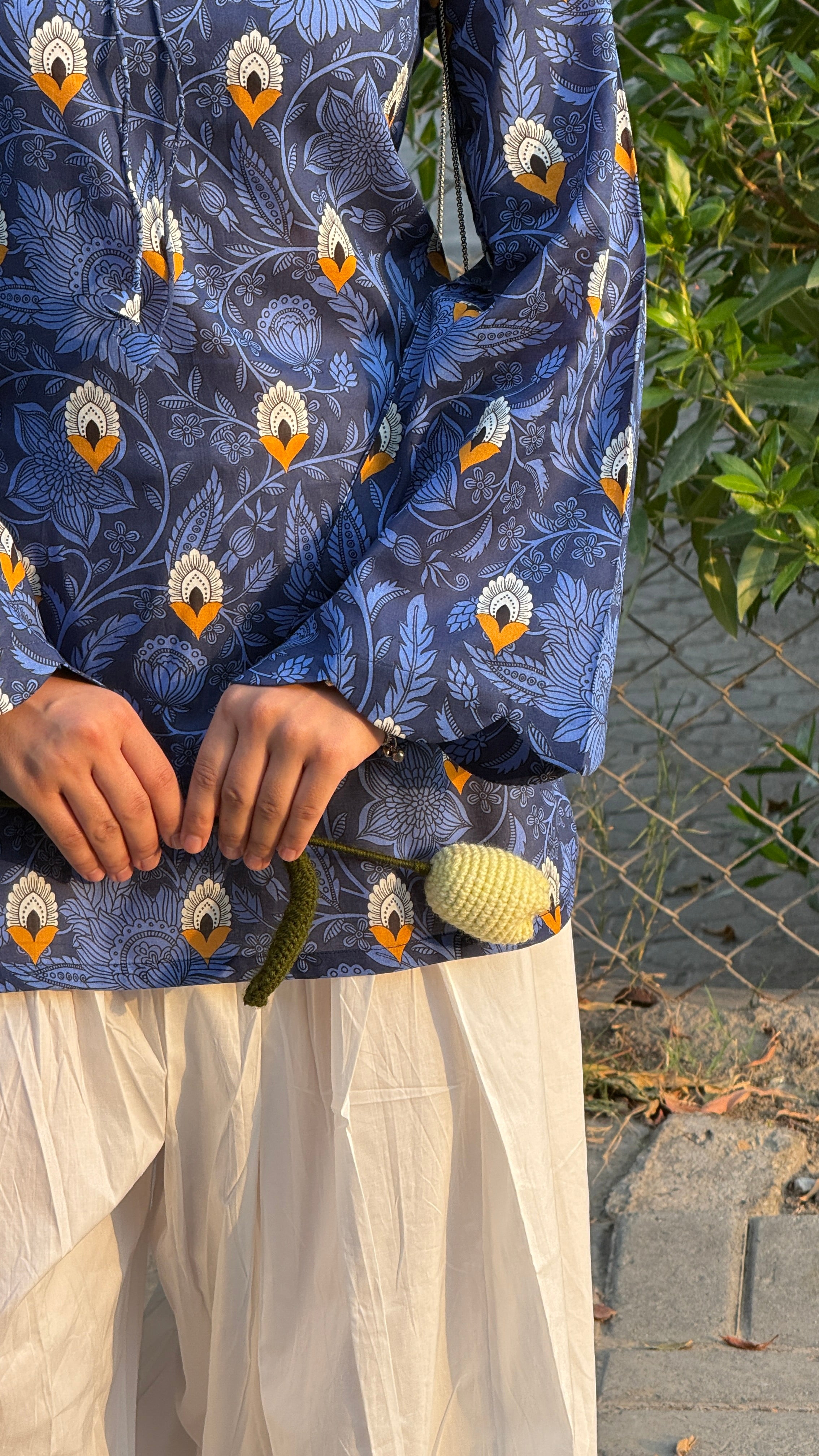 Navy Muse Kurti Set