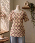Beige corset kurti