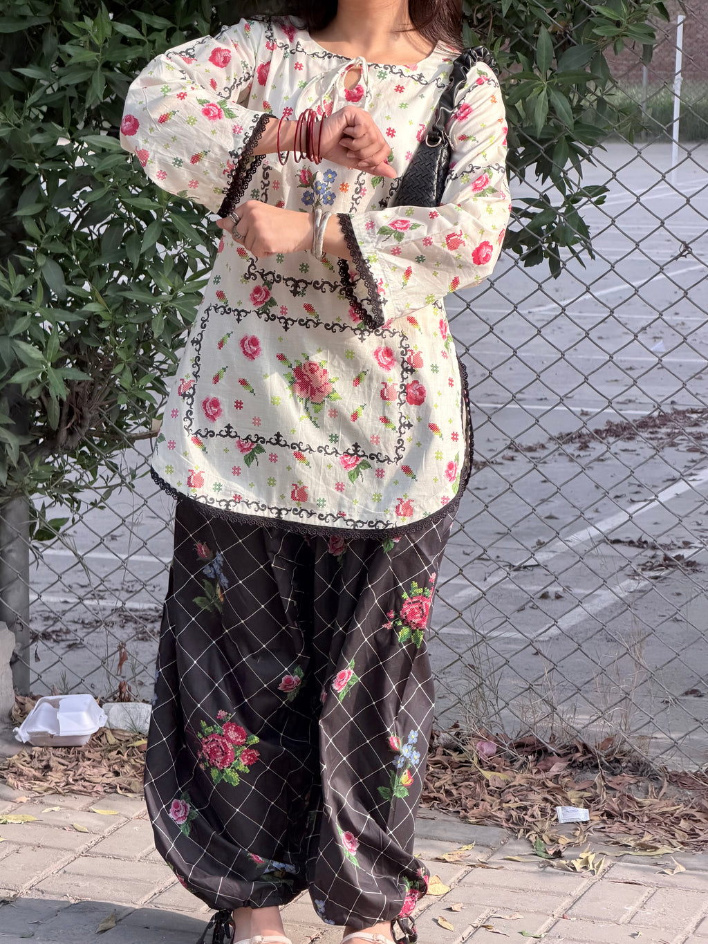 Noir Kurti Set