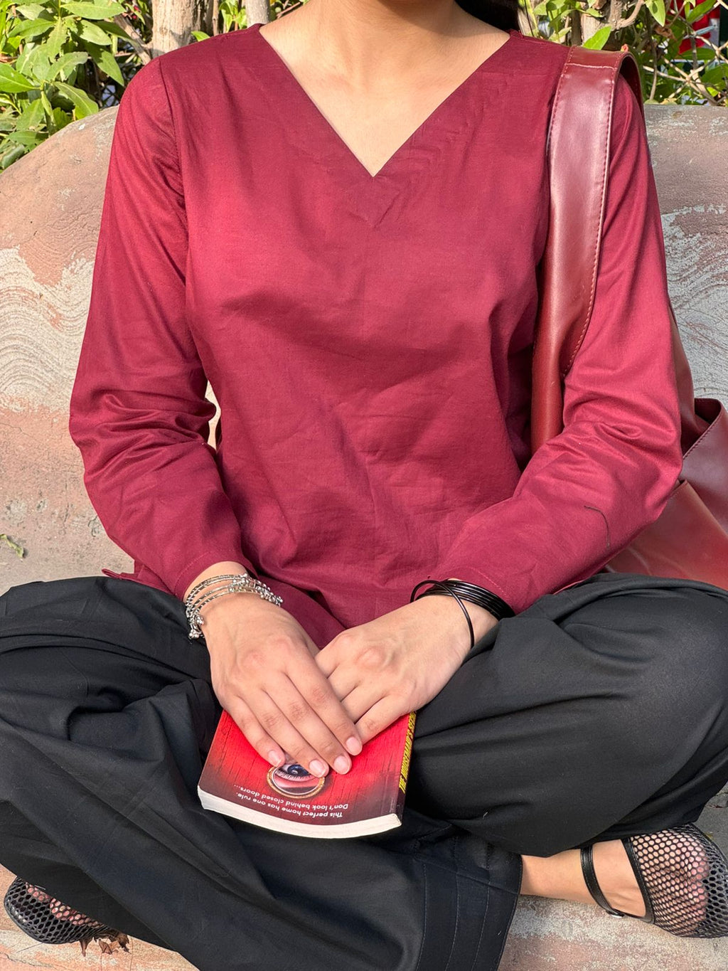 Maroon basic kurti