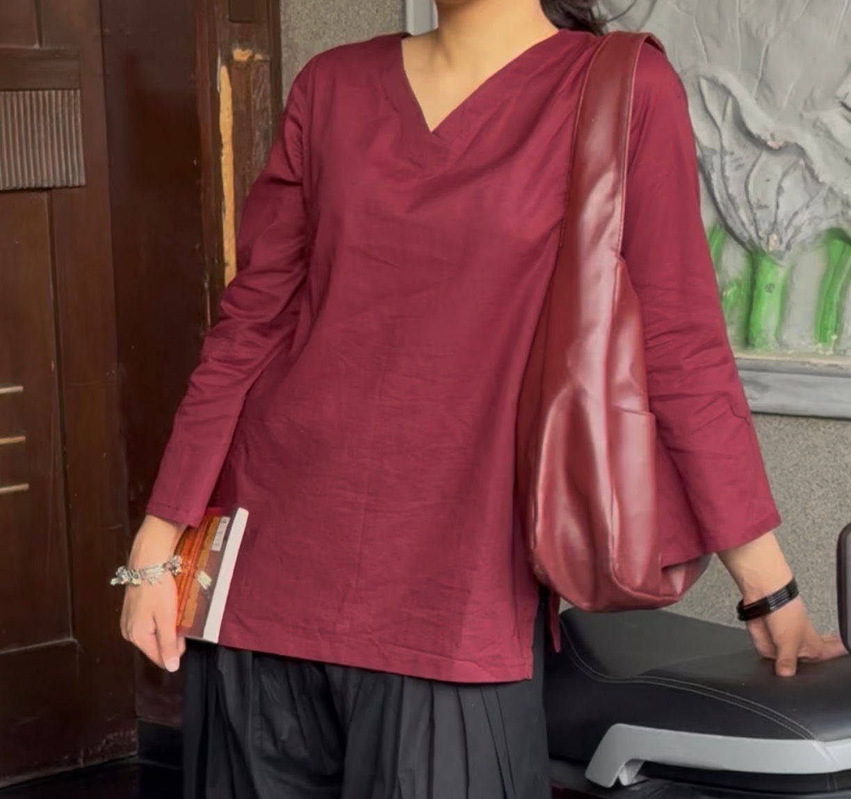 Maroon basic kurti