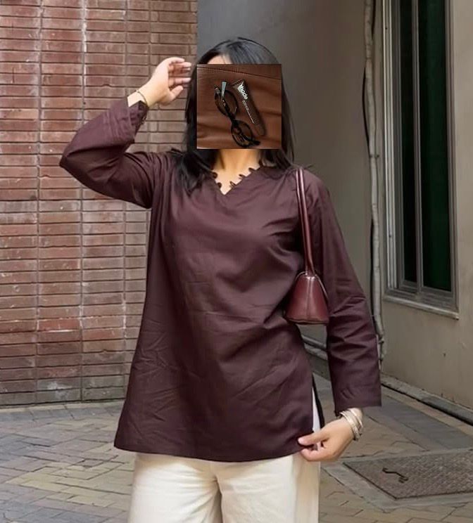 Brown basic kurti