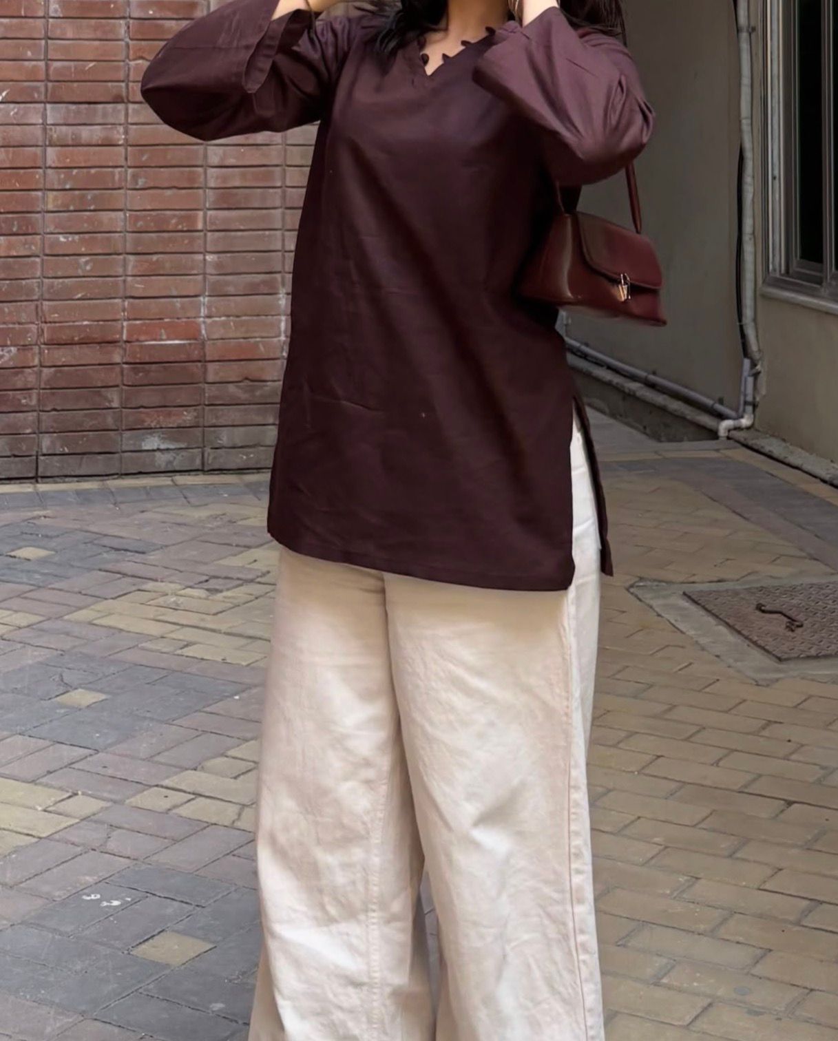 Brown basic kurti